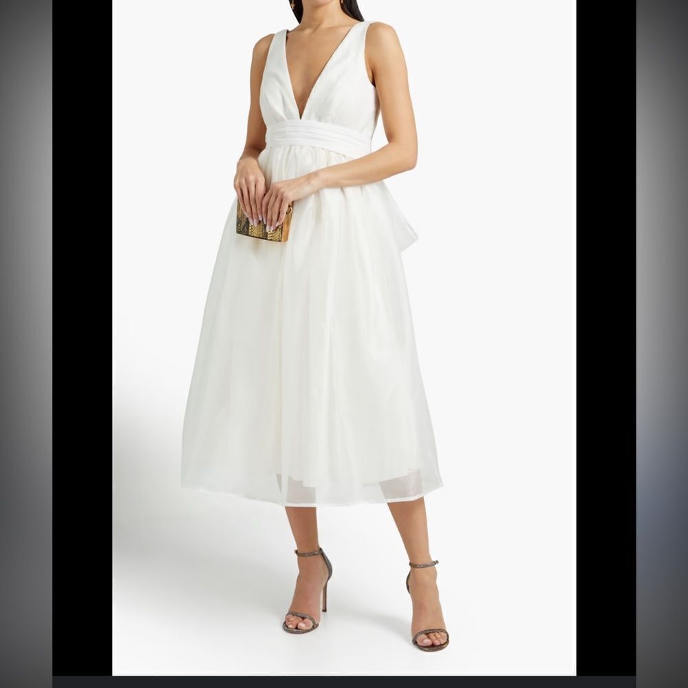 Sachin + Babi Carmina Bow Midi Dress Size 8